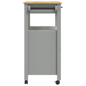 Kitchen Trolley MONZA 33.1"x15.7"x34.8" Solid Wood Pine