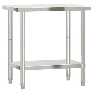 Kitchen Work Table 32.5"x21.7"x33.5" Stainless Steel