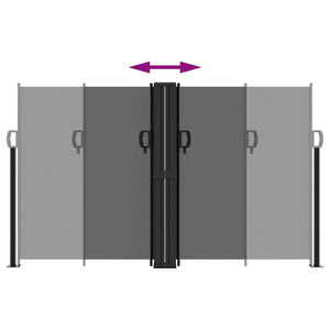 Retractable Side Awning Anthracite 55.1"x236.2