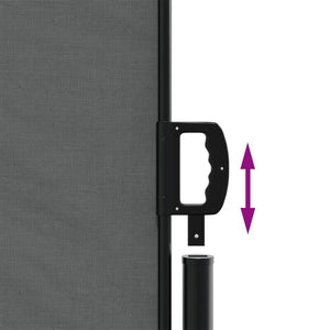 Retractable Side Awning Anthracite 55.1"x236.2