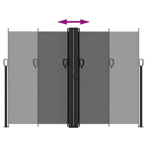 Retractable Side Awning Anthracite 70.9"x393.7