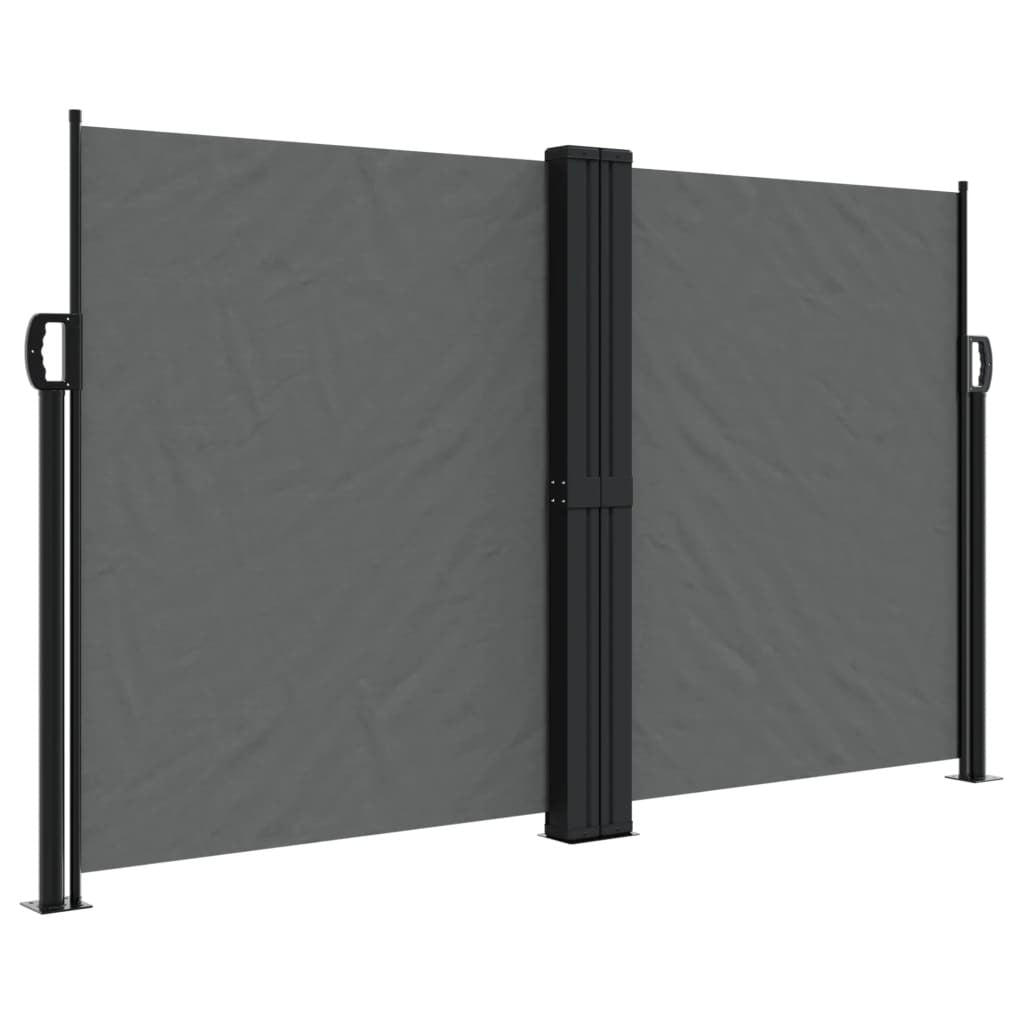 Retractable Side Awning Anthracite 55.1"x472.4
