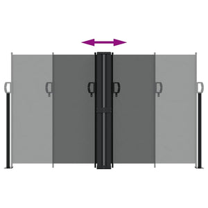 Retractable Side Awning Anthracite 55.1"x472.4
