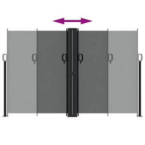 Retractable Side Awning Anthracite 63"x472.4