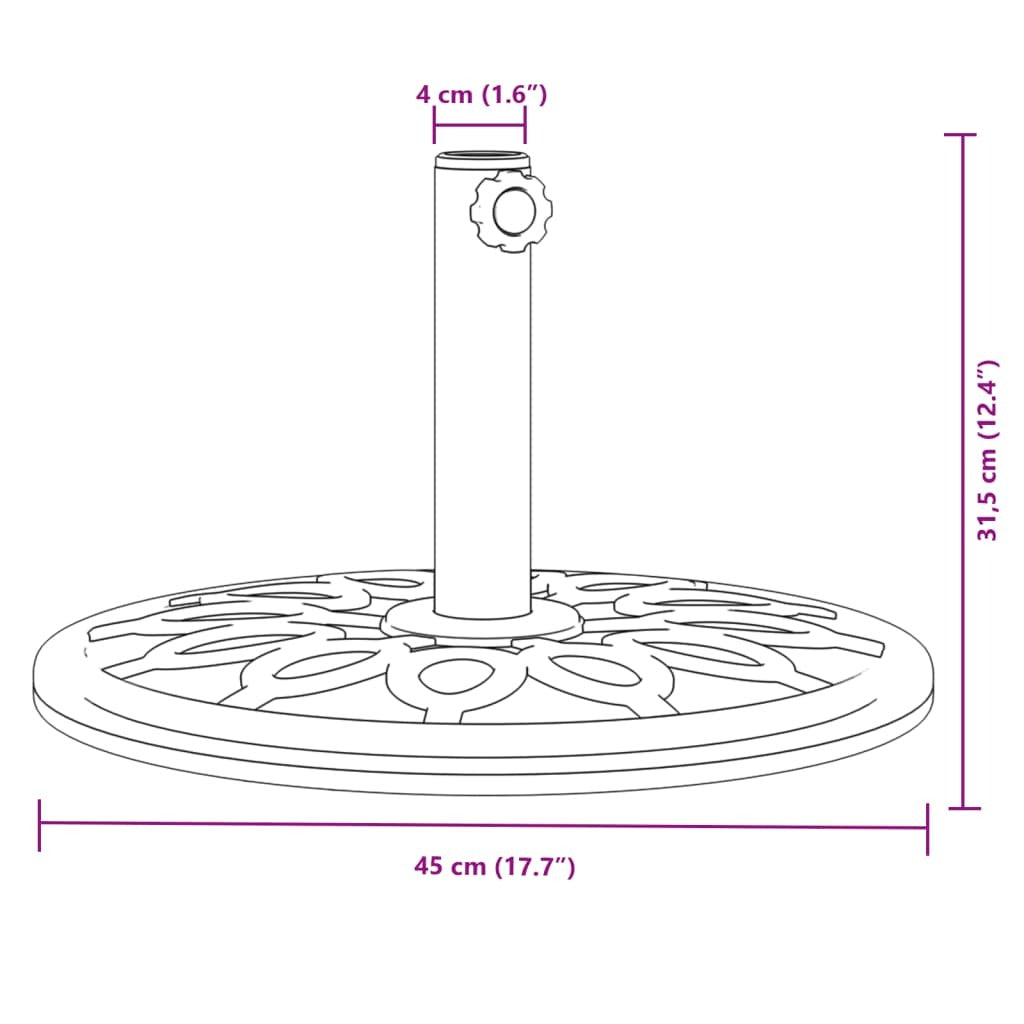 Parasol Base for 1.5"/1.9" Poles 26.5 lb Round