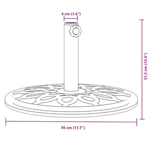 Parasol Base for 1.5"/1.9" Poles 26.5 lb Round