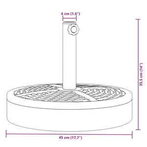 Parasol Base for 1.5"/1.9" Poles 55.1 lb Round