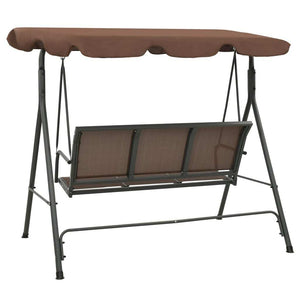 Garden Swing Bench with Canopy Coffee