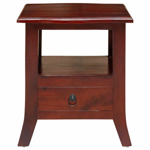 Bedside Cabinet with Drawer Brown 15.75 x 15.75 x 17.91 in