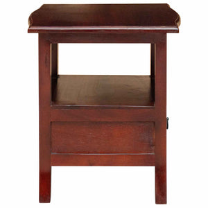 Bedside Cabinet with Drawer Brown 15.75 x 15.75 x 17.91 in