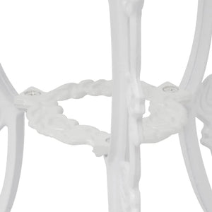 3 Piece Bistro Set Cast Aluminum White