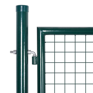 Fence Gate Steel 118.1x39.4" Green