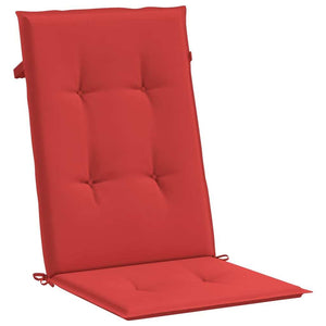 Garden Highback Chair Cushions 4 pcs Red 47.2"x19.7"x1.2" Fabric