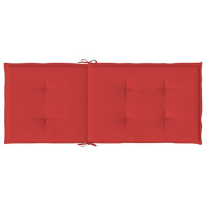 Garden Highback Chair Cushions 4 pcs Red 47.2"x19.7"x1.2" Fabric