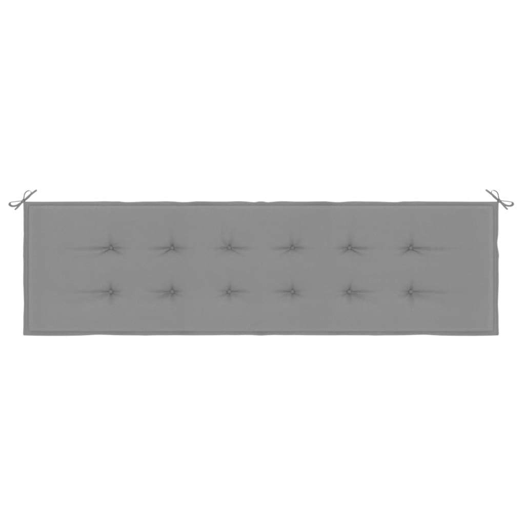 Garden Bench Cushion Gray 70.9"x19.7"x1.2" Oxford Fabric