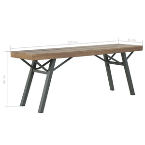 Patio Bench 47.2" Solid Acacia Wood