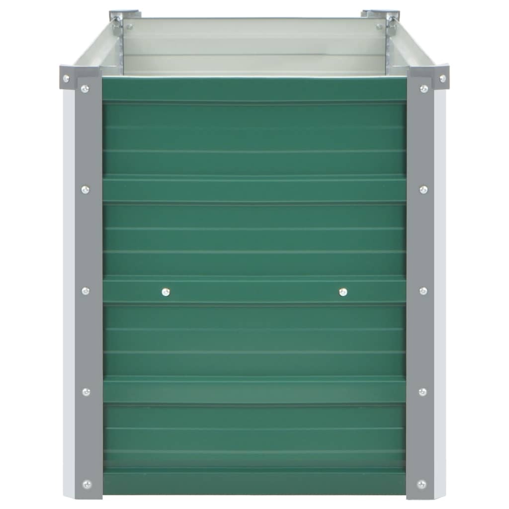 Garden Raised Bed Galvanized Steel 39.4"x15.7"x17.7" Green