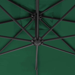 Cantilever Garden Parasol with Steel Pole 118.1" Green