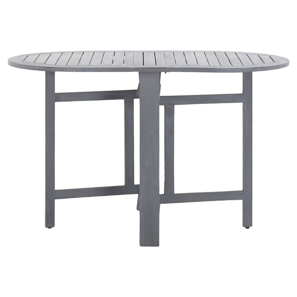 Patio Table Gray 47.2"x27.6"x29.1" Solid Acacia Wood