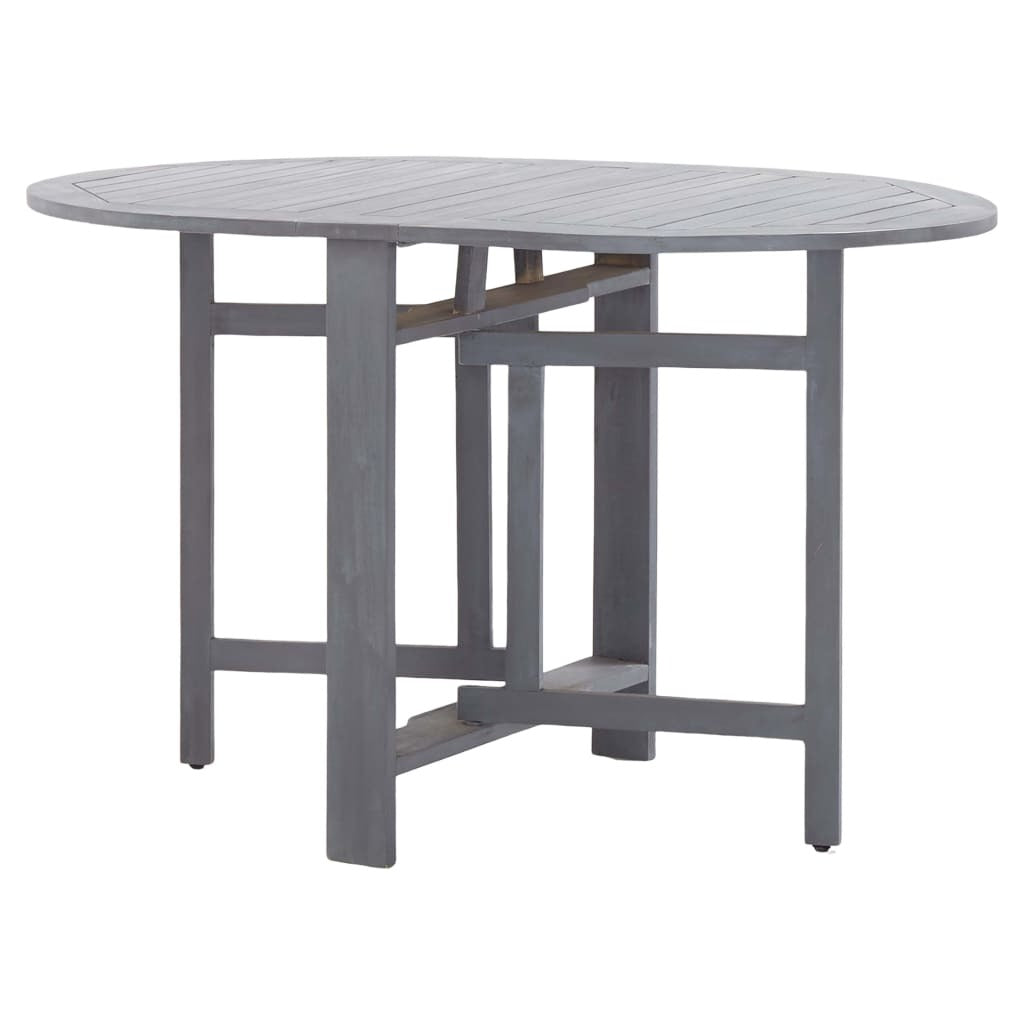 Patio Table Gray 47.2"x27.6"x29.1" Solid Acacia Wood