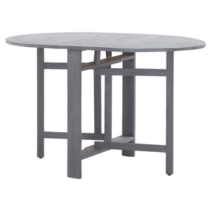 Patio Table Gray 47.2"x27.6"x29.1" Solid Acacia Wood