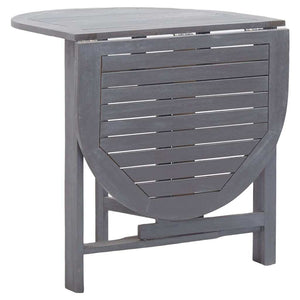 Patio Table Gray 47.2"x27.6"x29.1" Solid Acacia Wood