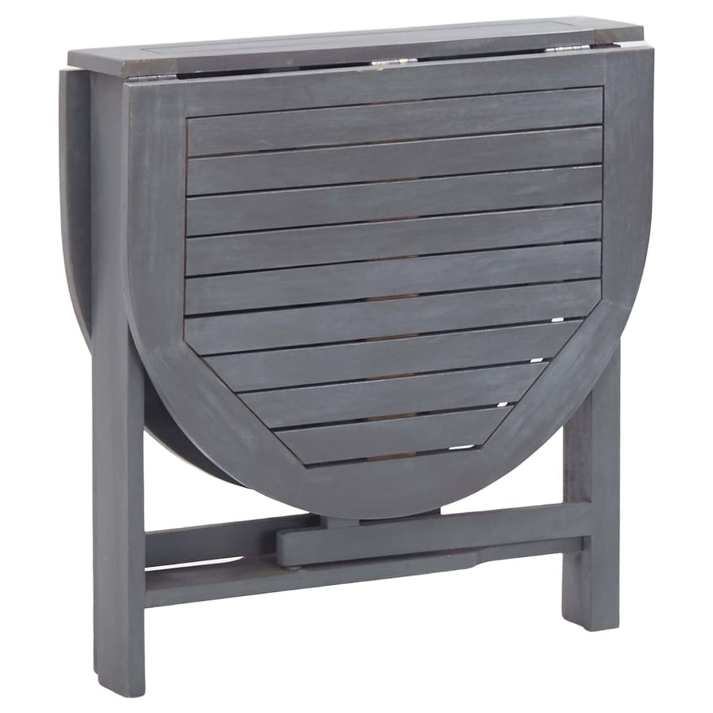 Patio Table Gray 47.2"x27.6"x29.1" Solid Acacia Wood
