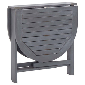 Patio Table Gray 47.2"x27.6"x29.1" Solid Acacia Wood
