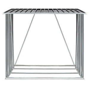 Garden Log Storage Shed Galvanized Steel 64.2"x32.7"x60.6" Anthracite