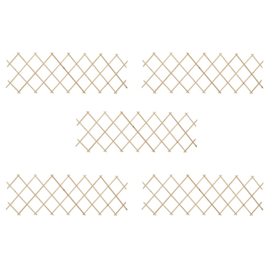 Trellis Fences 5 pcs Firwood 70.9"x23.6