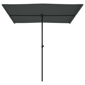 Garden Parasol with Aluminum Pole 6.6'x4.9'Anthracite