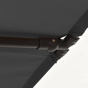 Garden Parasol with Aluminum Pole 6.6'x4.9'Anthracite