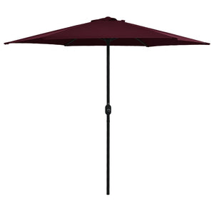 Garden Parasol with Aluminum Pole 106.3"x96.9" Bordeaux Red