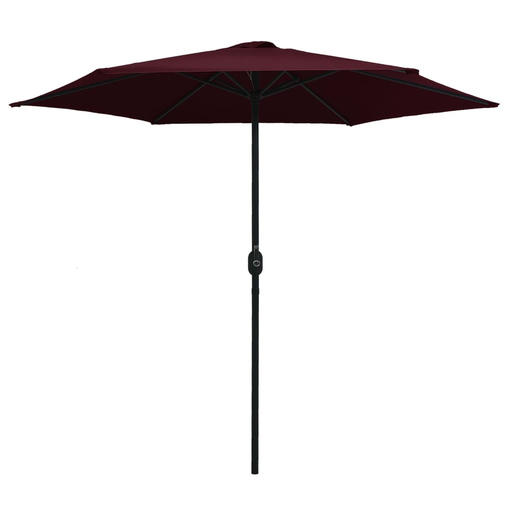 Garden Parasol with Aluminum Pole 106.3"x96.9" Bordeaux Red
