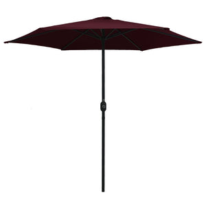 Garden Parasol with Aluminum Pole 106.3"x96.9" Bordeaux Red