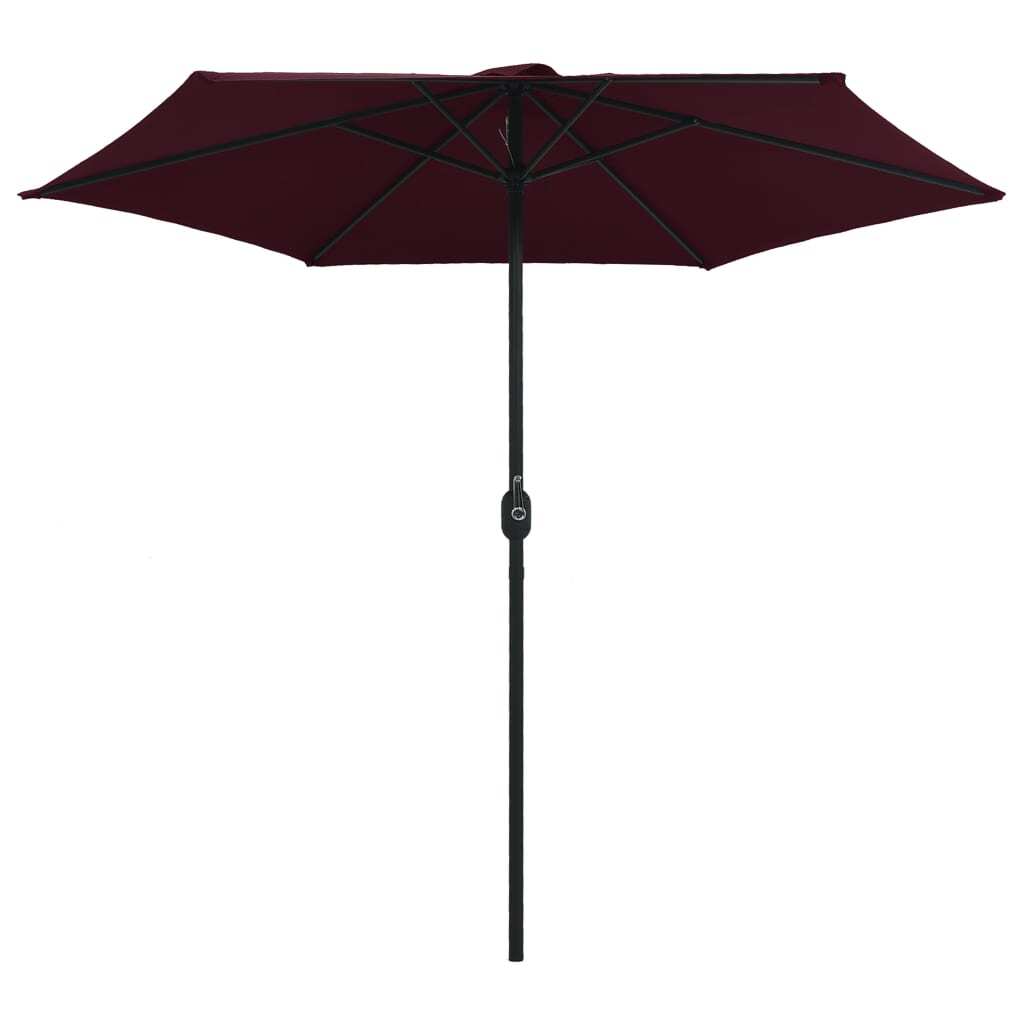 Garden Parasol with Aluminum Pole 106.3"x96.9" Bordeaux Red