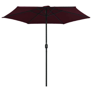 Garden Parasol with Aluminum Pole 106.3"x96.9" Bordeaux Red