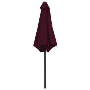 Garden Parasol with Aluminum Pole 106.3"x96.9" Bordeaux Red