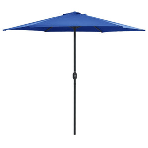 Garden Parasol with Aluminum Pole 106.3"x96.9" Azure Blue