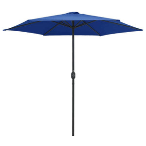 Garden Parasol with Aluminum Pole 106.3"x96.9" Azure Blue