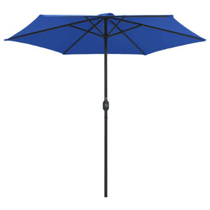 Garden Parasol with Aluminum Pole 106.3"x96.9" Azure Blue
