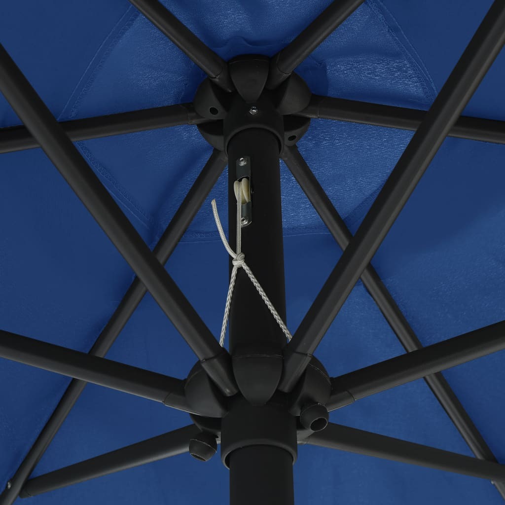 Garden Parasol with Aluminum Pole 106.3"x96.9" Azure Blue