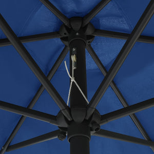 Garden Parasol with Aluminum Pole 106.3"x96.9" Azure Blue