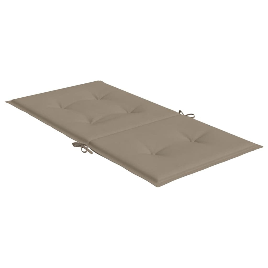 Garden Lowback Chair Cushions 2 pcs Taupe 39.4"x19.7"x1.2" Oxford Fabric