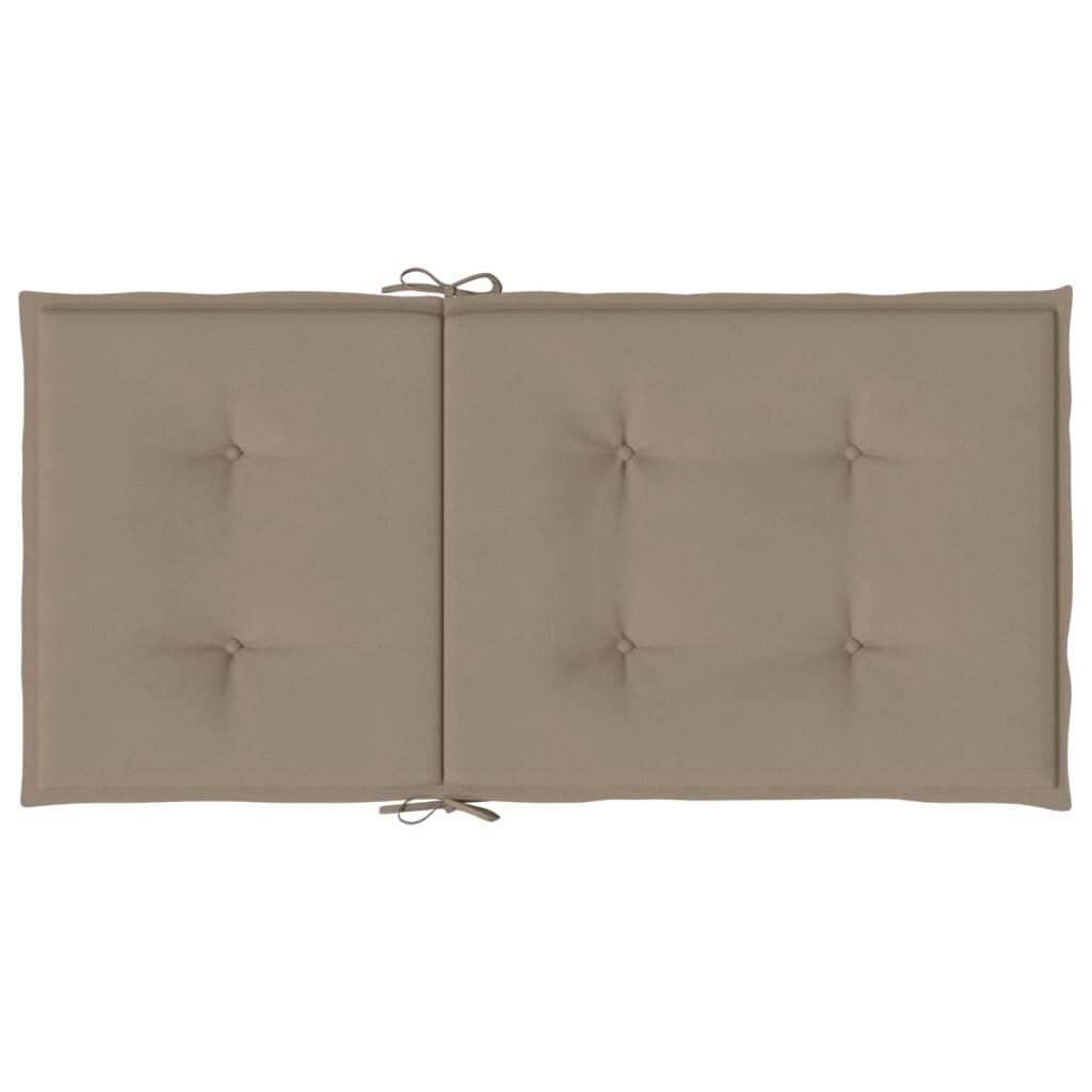 Garden Lowback Chair Cushions 2 pcs Taupe 39.4"x19.7"x1.2" Oxford Fabric