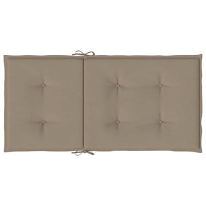 Garden Lowback Chair Cushions 2 pcs Taupe 39.4"x19.7"x1.2" Oxford Fabric