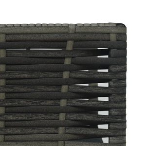 3 Piece Bistro Set with Cushions Poly Rattan Gray