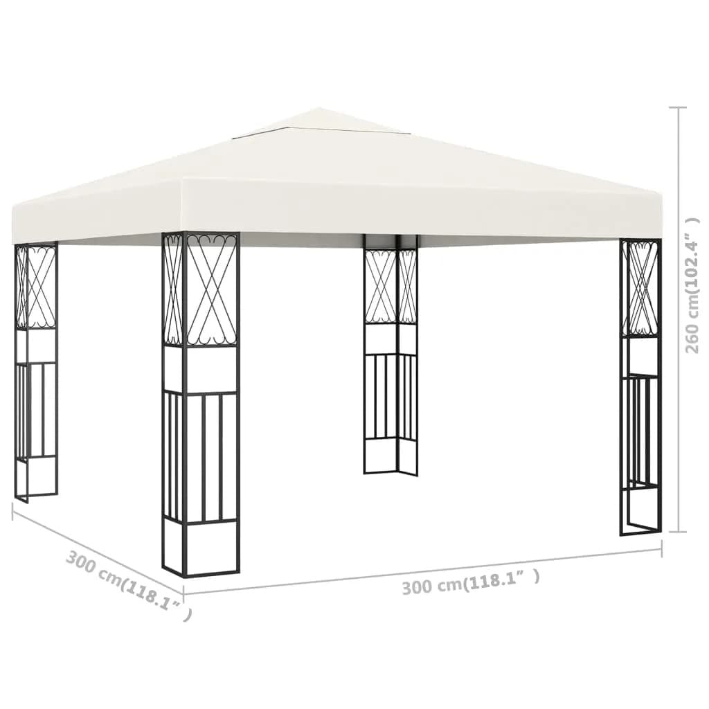Gazebo 9.8'x9.8'Cream Fabric