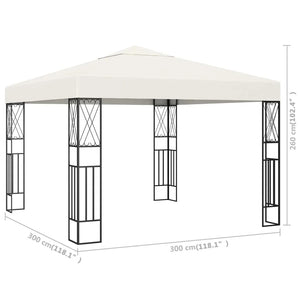 Gazebo 9.8'x9.8'Cream Fabric