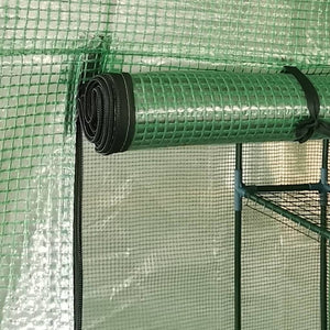 Greenhouse with Shelves Steel 89.4"x87.8